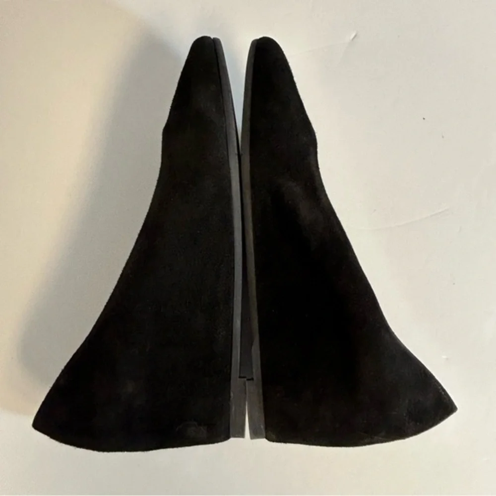 Aquatalia Posie Black Suede‎ Wedge Pumps Size 7
